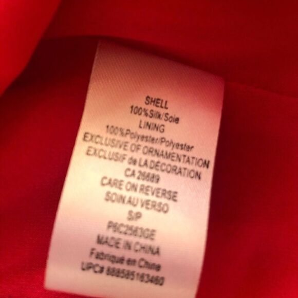 PARKER Knox 100% Silk Red/Orange Strappy Top - Picture 8 of 8